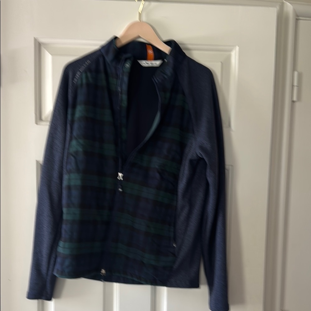 Peter Millar Navy and Green Lightweight Jacket
